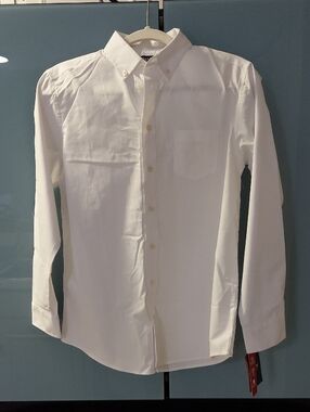 Chaps Shirt, New! Size 16, White Cotton, Buttondown